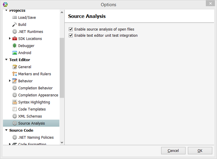 Xamarin Studio Source Analysis